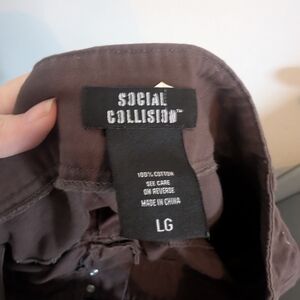Social Collision Brown Shirt